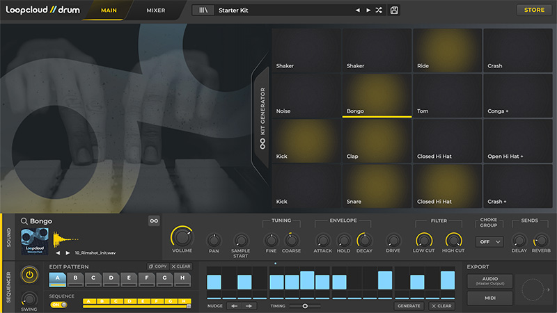 Loopcloud DRUM - Main UI 1