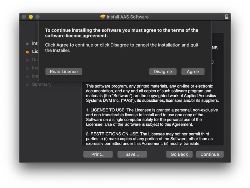 Mac AAS Software Installation Process
