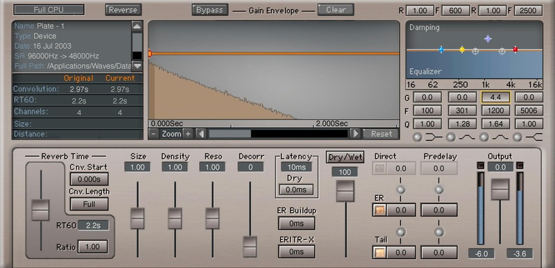 Waves IR1 Convolution Reverb gallery thumbnail