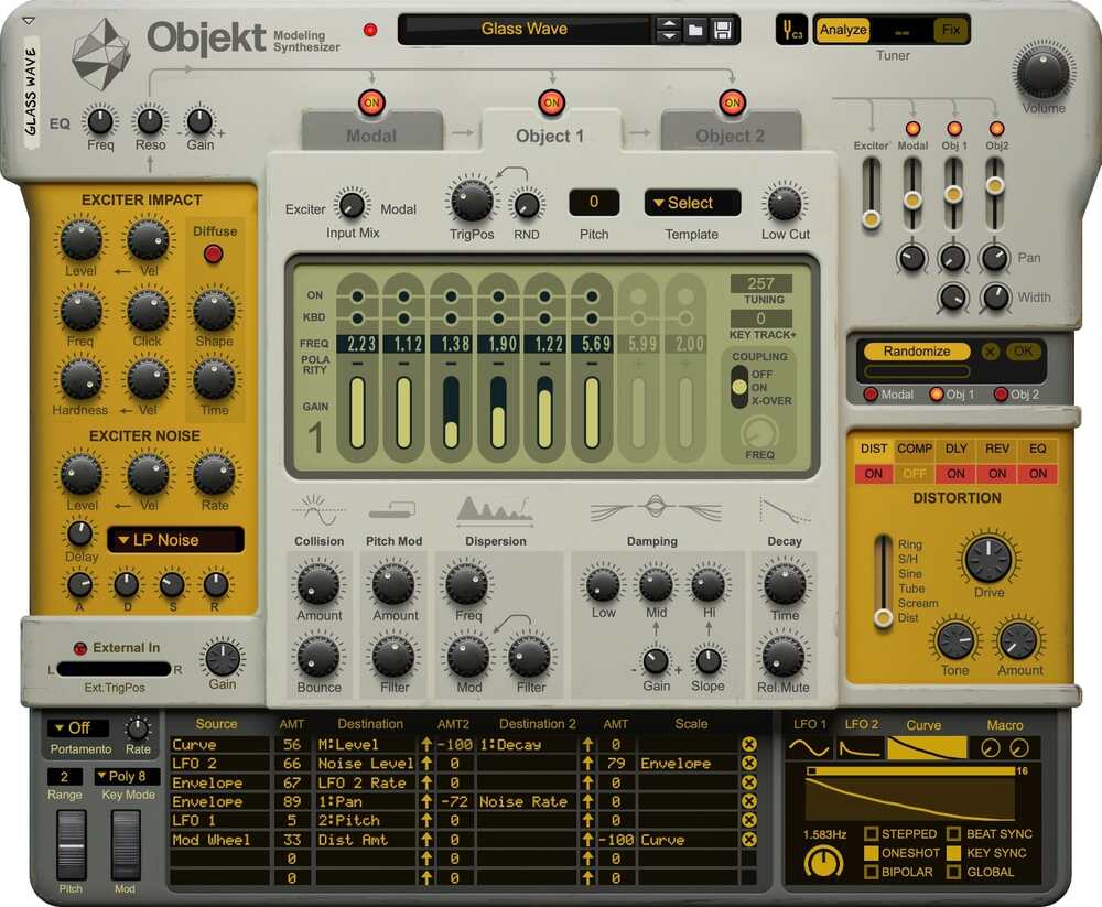 Introducing Objekt Modeling Synthesizer for Reason! gallery thumbnail