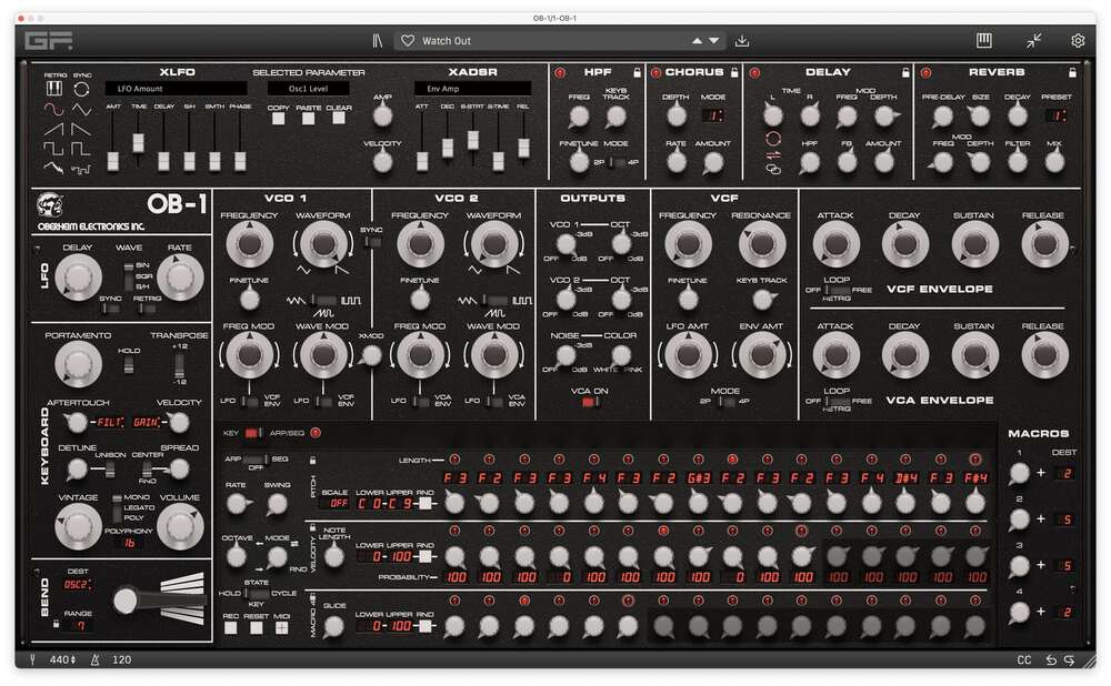 Oberheim OB-1 by Gforce Software - designed in collaboration with Oberheim gallery thumbnail