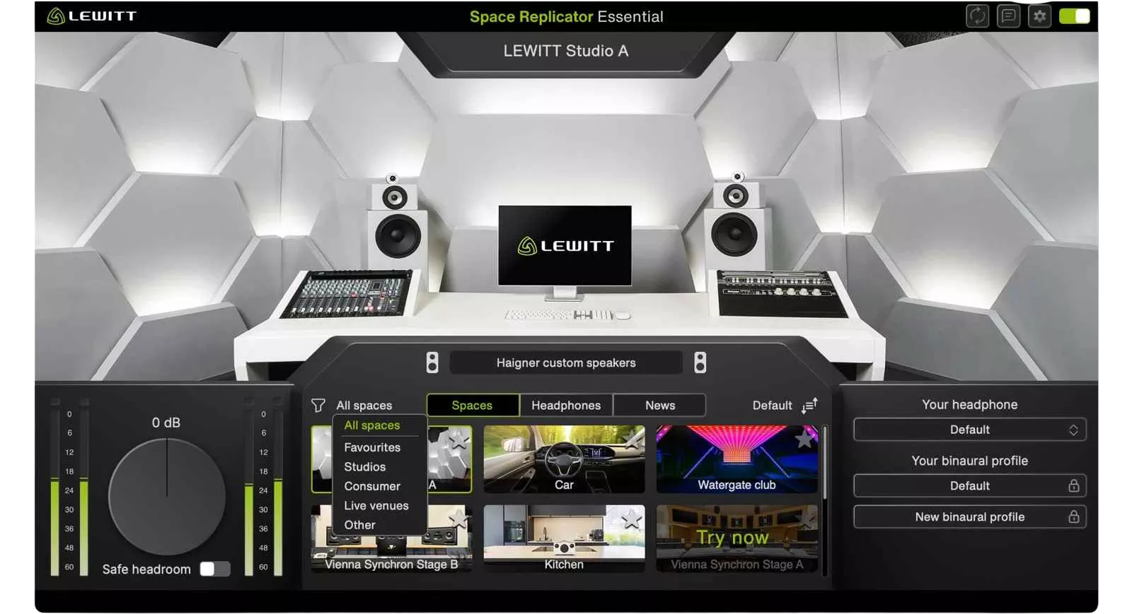 Space Replicator by LEWITT - Virtual acoustic spaces for mixes you can trust gallery thumbnail