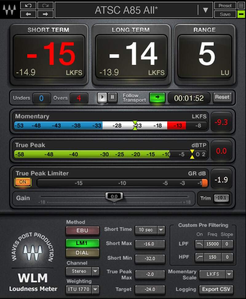 Waves WLM Plus Loudness Meter gallery thumbnail