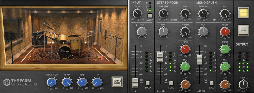 Introducing The Farm Stone Room Studio Reverb for T-RackS - Four walls that rocked ′80s drum tracks gallery thumbnail