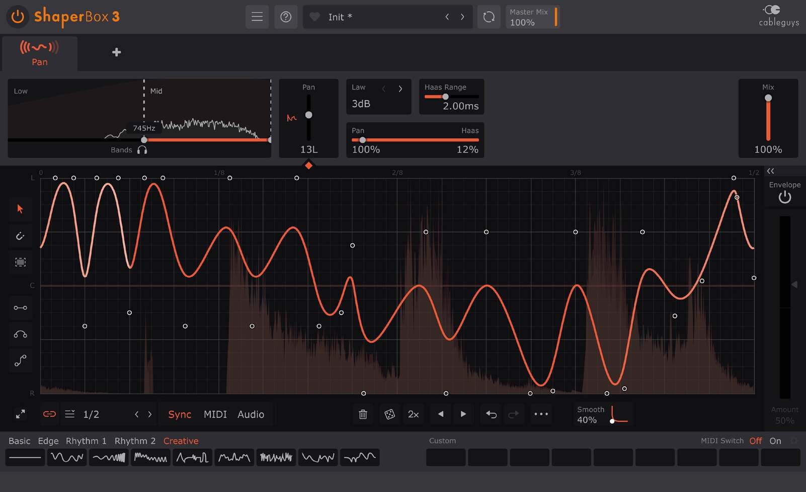 Cableguys PanShaper 4 - Add stereo energy to mono drum loops with PanShaper gallery thumbnail