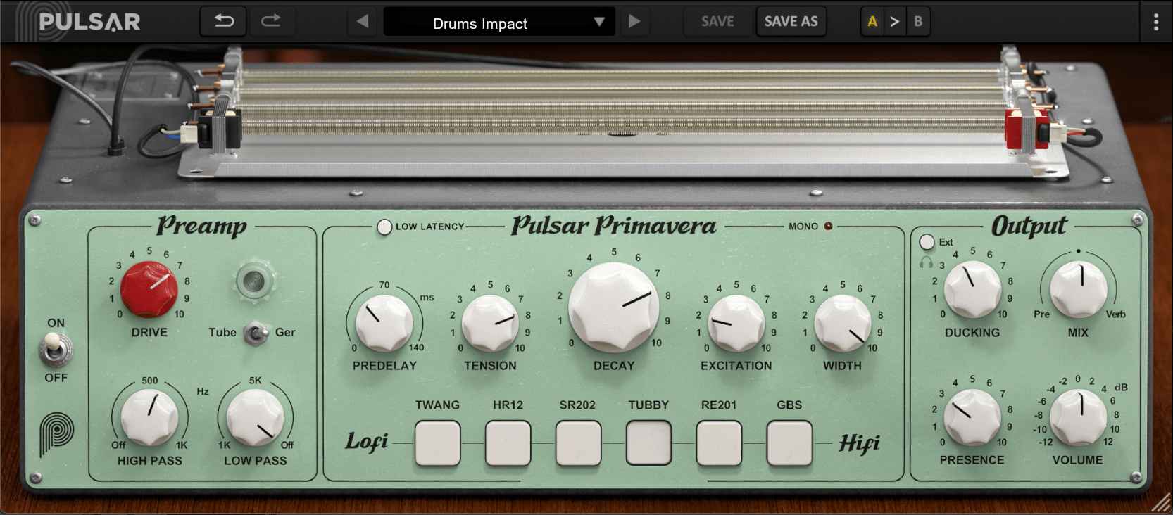 Physically Modelled Spring Reverb | Pulsar Primavera gallery thumbnail
