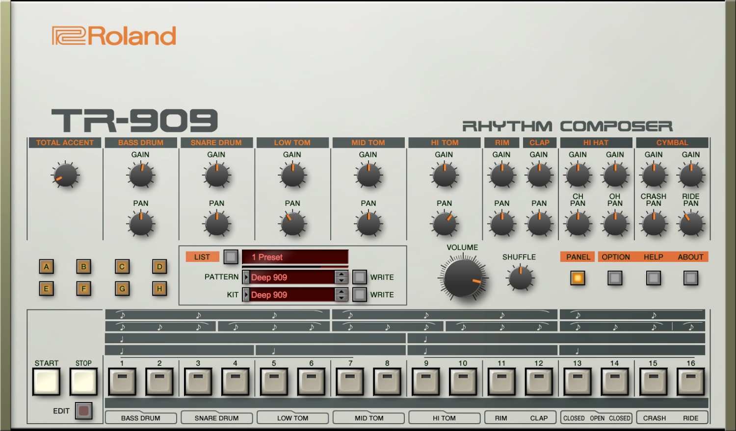 Roland TR-909 Software Rhythm Composer Overview gallery thumbnail