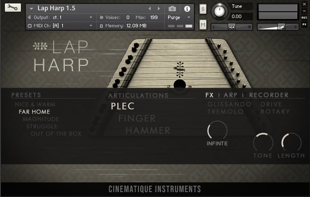 Cinematique Instruments Lap Harp Walkthrough  gallery thumbnail