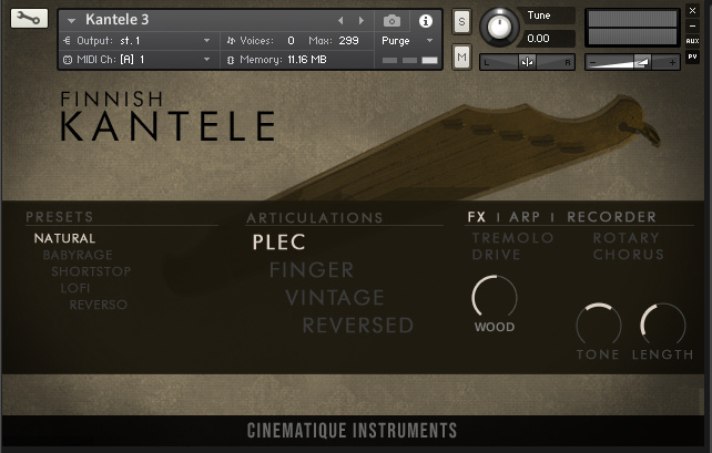 Cinematique Instruments Kantele - Walkthrough Video gallery thumbnail