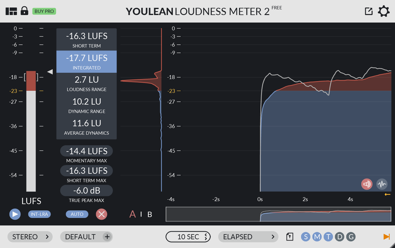 Youlean Loudness Meter 2 - VST, AU and AAX plugin gallery thumbnail