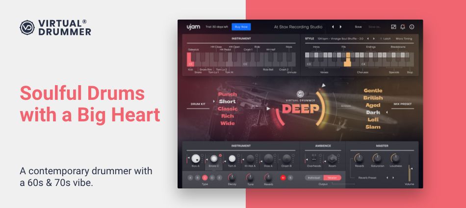 DEEP Virtual Drummer by UJAM | Overview & Audio Examples gallery thumbnail