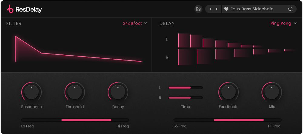 ResDelay - Envelope Filtering & Stereo Delay! gallery thumbnail