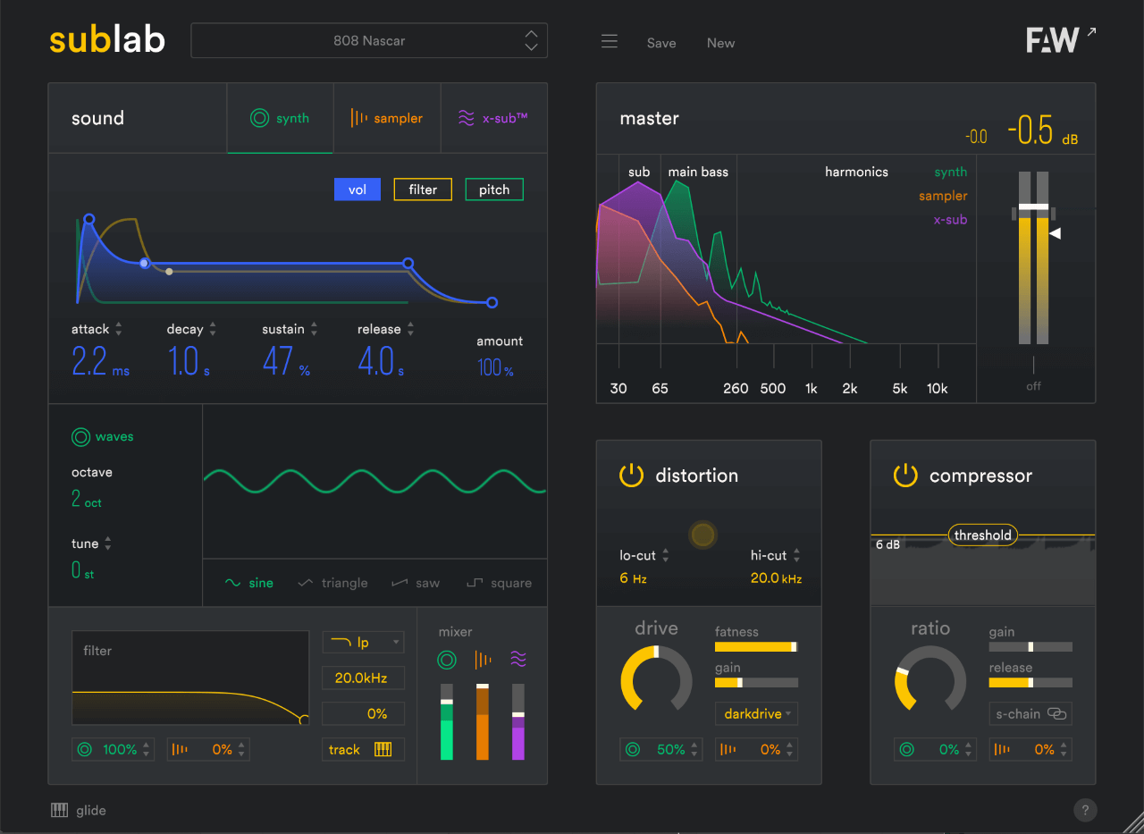 SubLab by Future Audio Workshop | Trap, Hip Hop Bass House Bass Instrument VSTi Plugin gallery thumbnail