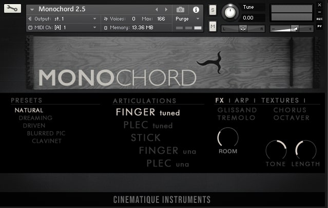 Cinematique Instruments Monochord 2 - Walkthrough gallery thumbnail