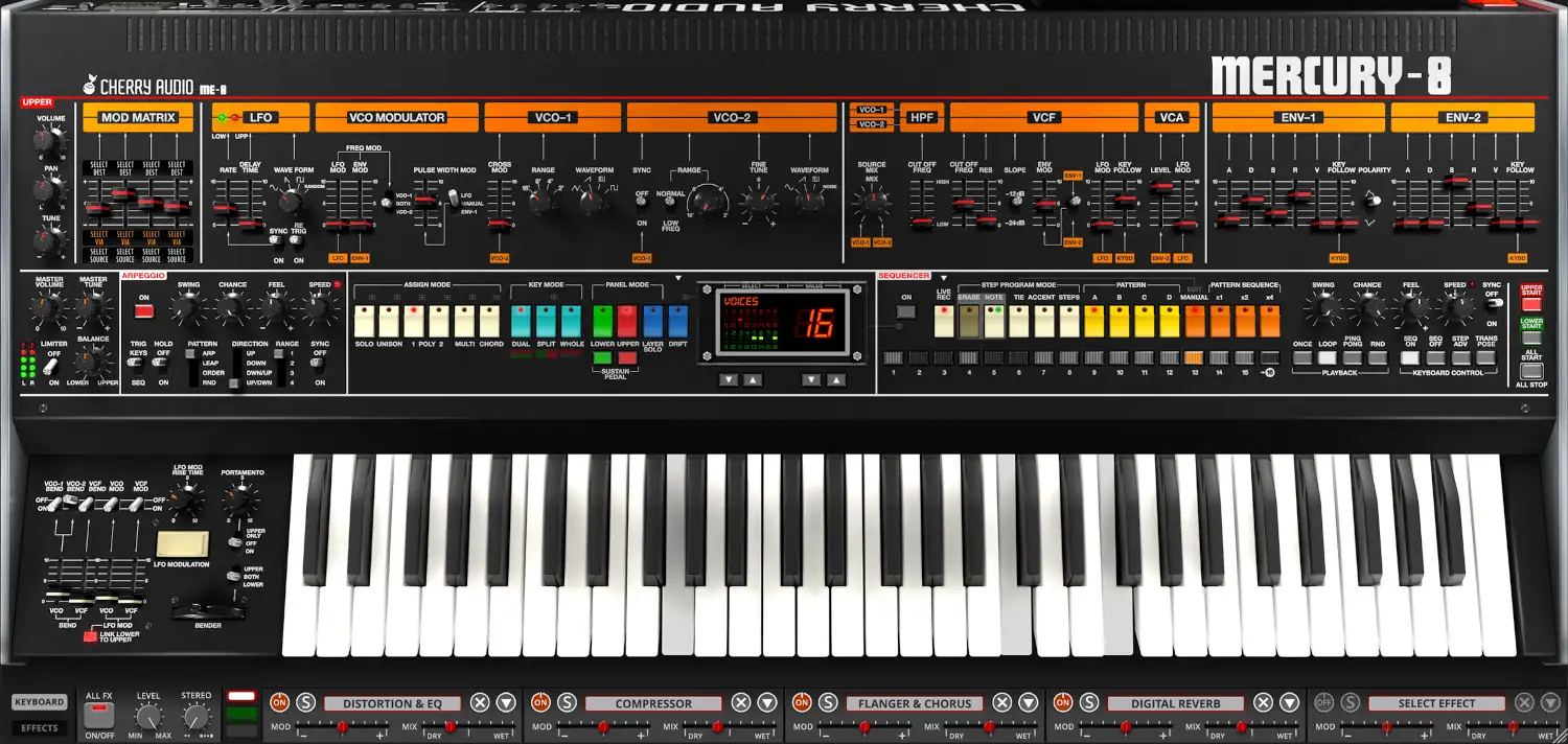 Cherry Audio | Mercury-8 Synthesizer - NEW! gallery thumbnail