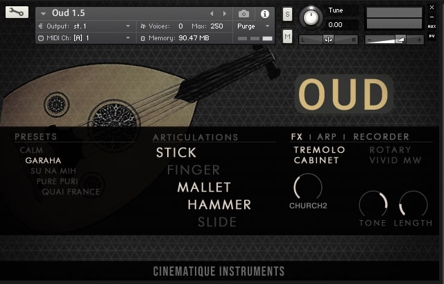 Cinematique Instruments Oud - Walkthrough Video gallery thumbnail